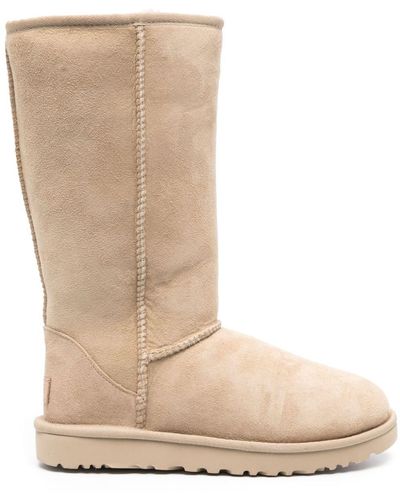 UGG Classic Tall Ii Logo-patch Suede Boots - Natural