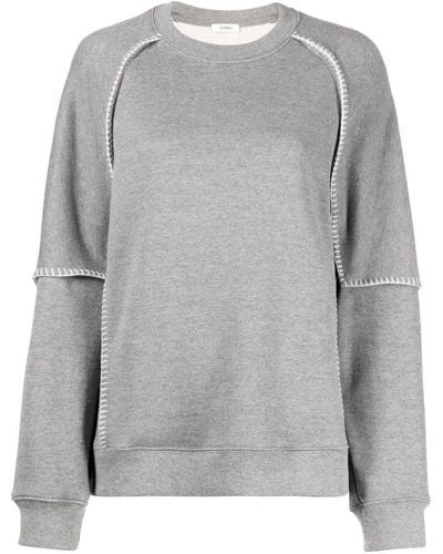 Goen.J Sweat à design superposé - Gris