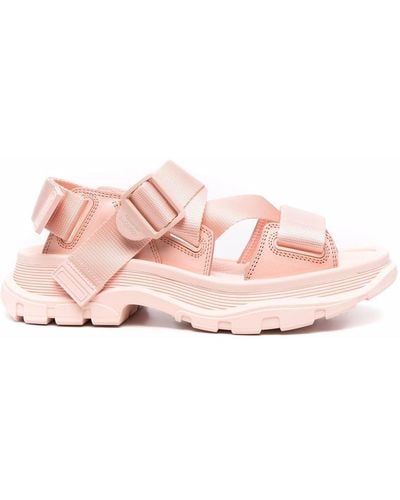 Alexander McQueen Tread Leather Sandal - Pink