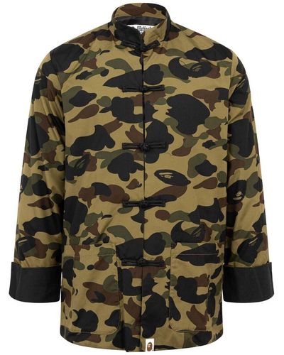 A Bathing Ape Jack Met Camouflageprint - Groen