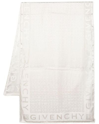 Givenchy Seidenschal mit Monogramm-Print - Weiß