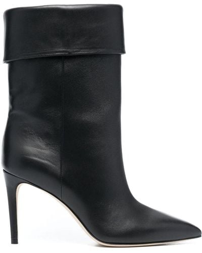Paris Texas Pointed-toe 90mm Leather Boots - Black