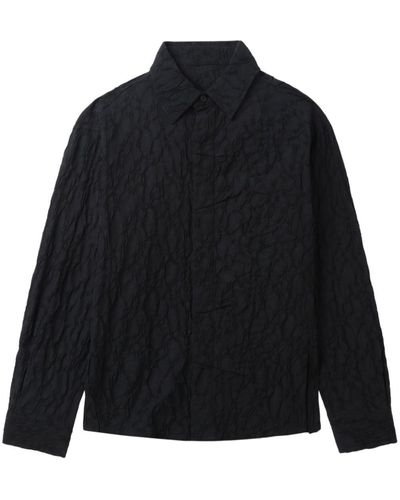 Adererror Crinkled Point-collar Shirt - Black