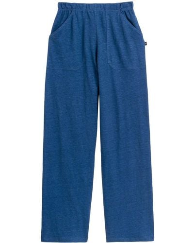 agnès b. Flared Linen Trousers - Blue