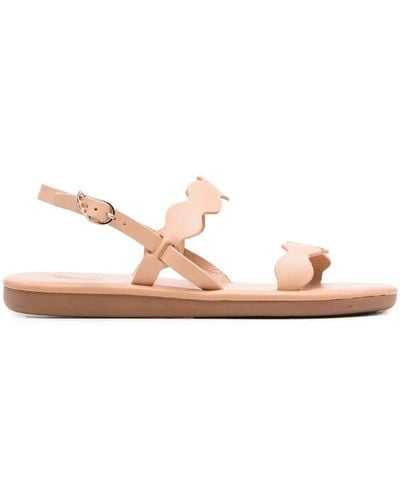 Ancient Greek Sandals Scallop Leather Sandals - Pink