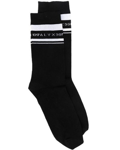 1017 ALYX 9SM Logo Intarsia Mid-calf Socks - Black