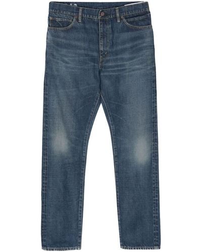 Visvim Social Sculpture 21 mid-rise tapered jeans - Blau