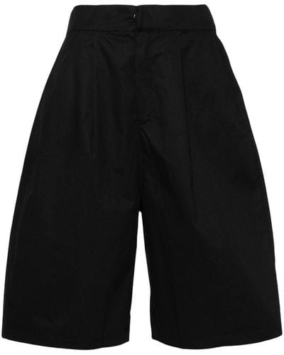 Thom Krom Twill Pleated Shorts - Black