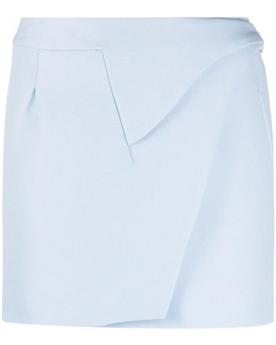 Wardrobe NYC Minigonna asimmetrica a vita alta - Blu