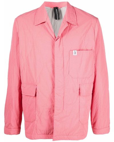 Mackintosh Seesucker Chore Quilted Jacket - Pink