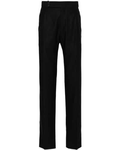 Tagliatore Mid-rise Tailored Trousers - Black