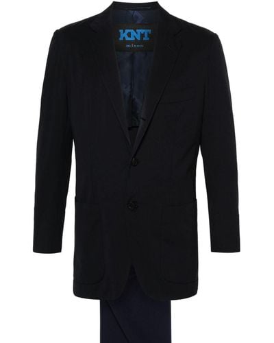 Kiton Single-breasted Jersey Suit - Blue