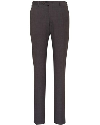 Canali Wool Tailored Trousers - Grey