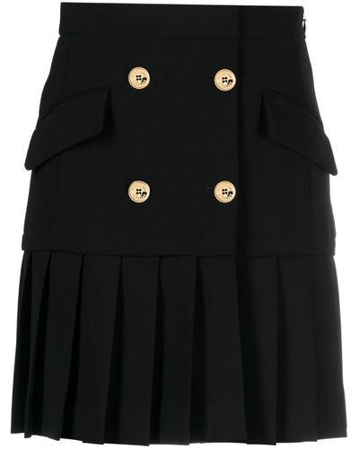 Moschino A-line Pleated Miniskirt - Black