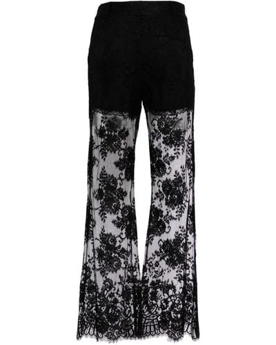 Monse Floral lace pants - Negro