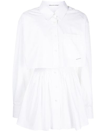 Alexander Wang Two-piece Cotton Shirt Dress - White