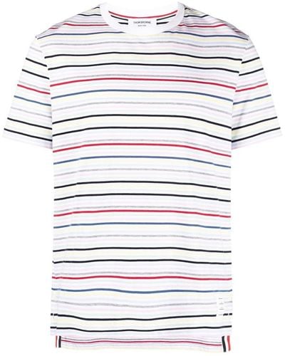 Thom Browne Striped Short-sleeve T-shirt - White