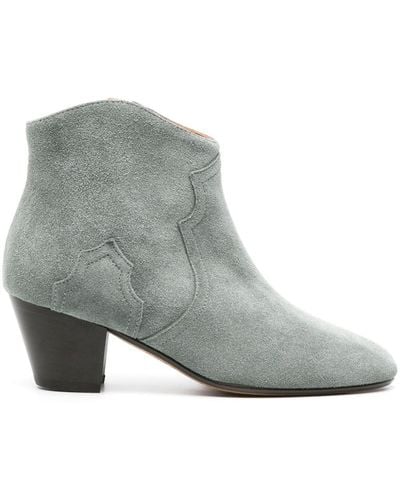 Isabel Marant Dicker 55mm Suede Boots - Gray