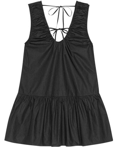 Ganni Mouwloze Mini-jurk - Zwart