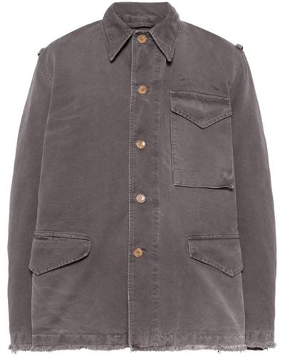 Marni Padded Denim Shirt Jacket - Grey