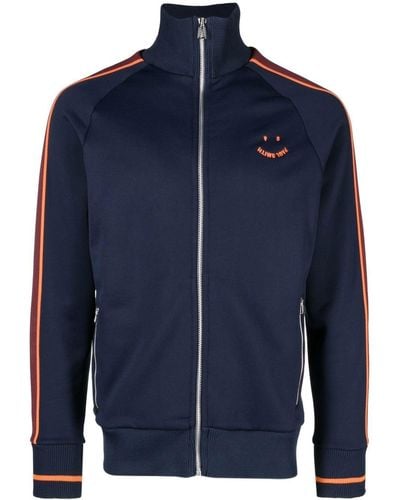 PS by Paul Smith Smile-logo Zipped Track Jacket - Blue