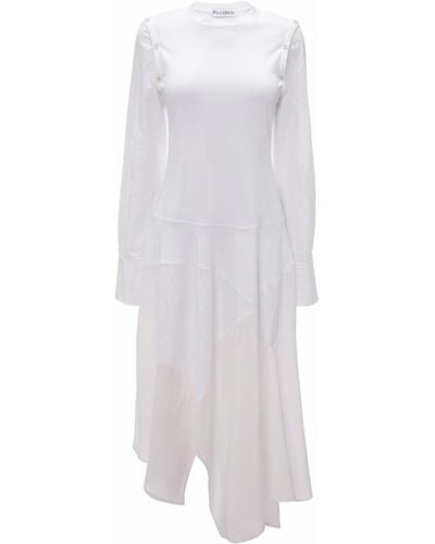 JW Anderson Detachable-sleeve Patchwork Dress - White
