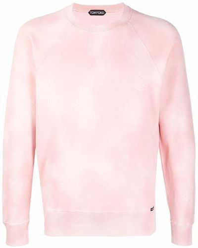 Tom Ford Tie-dye Crewneck Sweatshirt - Pink