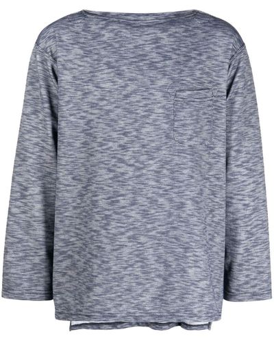 Engineered Garments Basque Sweatshirt mit Slub-Textur - Blau