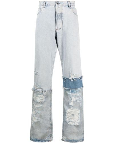 Heron Preston Jeans Met Vlakken - Blauw