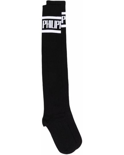 Philipp Plein Calcetines con logo estampado - Negro