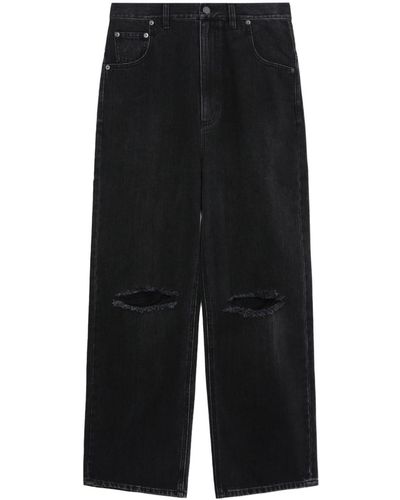 Tibi Ryder Mid-rise Straight-leg Jeans - Black