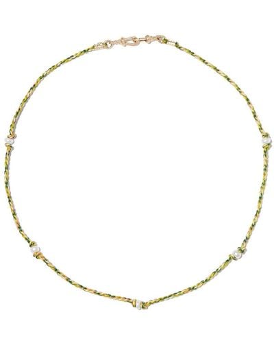 Marie Lichtenberg Mauli Pearl-embellished Woven Necklace - White