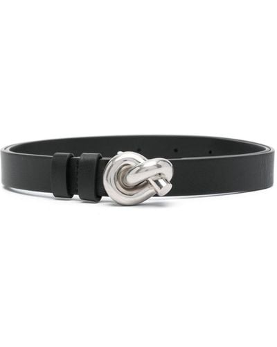 Bottega Veneta Knot Leather Belt - Black