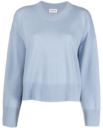 P.A.R.O.S.H. Round-neck Cashmere Sweater - Blue