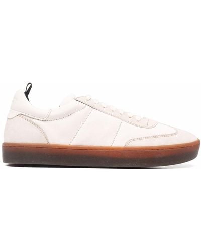 Officine Creative Combined Leather Sneakers - White