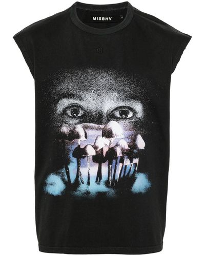 MISBHV Graphic-print Vest - Black