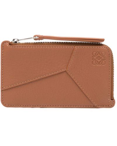 Loewe Puzzle Anagram-motif Leather Wallet - Brown