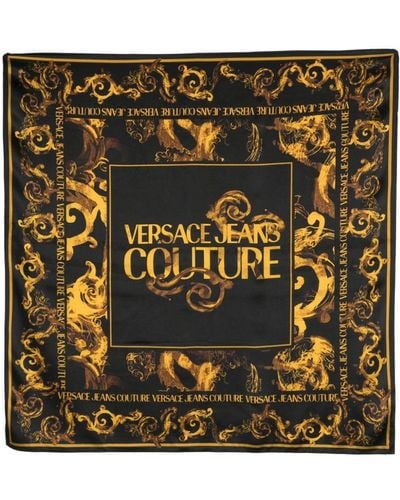 Versace Foulard con stampa Barocco - Metallizzato