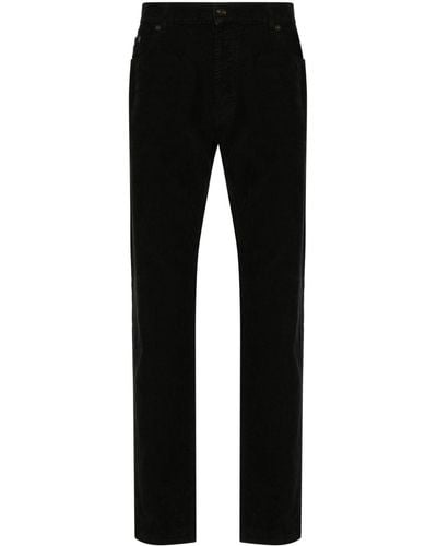 Saint Laurent Pantalones ajustados - Negro