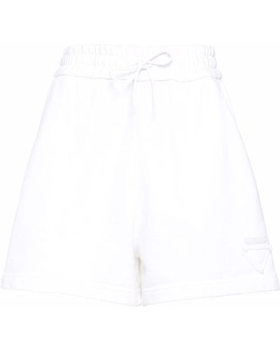 Prada Shorts mit Logo - Weiß