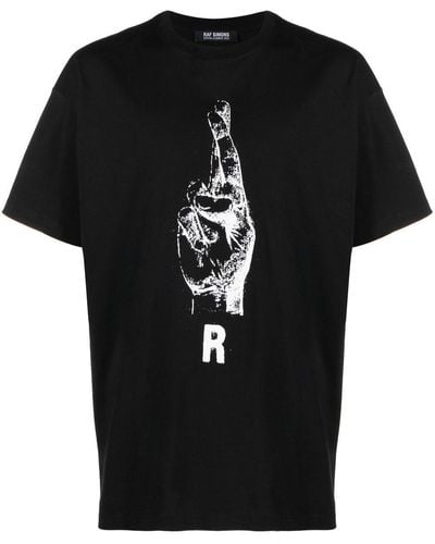 Raf Simons Hand Sign Tシャツ - ブラック