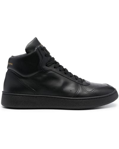 Officine Creative Mower High-top Leather Trainers - Black