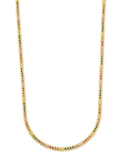 Sydney Evan 14kt Yellow Gold Sapphire Eternity Necklace - Natural