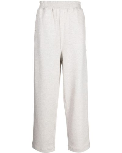 Izzue Pantalon de jogging à patch logo - Blanc