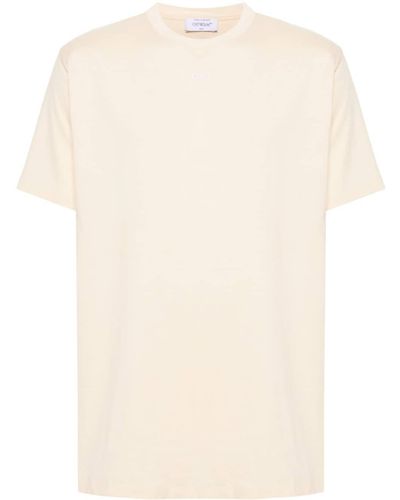 Off-White c/o Virgil Abloh Off- Cotton T-Shirt With Arrows Emblem - Natural