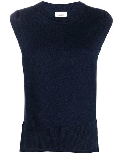 Barrie Sleeveless Cashmere Knit Top - Blue