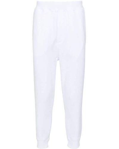 DSquared² Pantalon de jogging fuselé à logo - Blanc