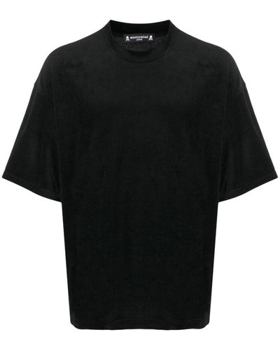 Mastermind Japan T-shirt en velours à imprimé tête de mort - Noir