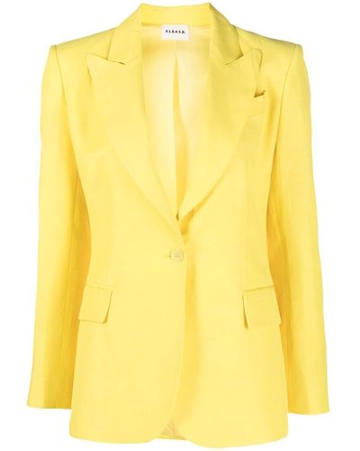 P.A.R.O.S.H. Single-breasted Blazer - Yellow