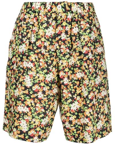 Marni Pantalones cortos con motivo floral - Negro